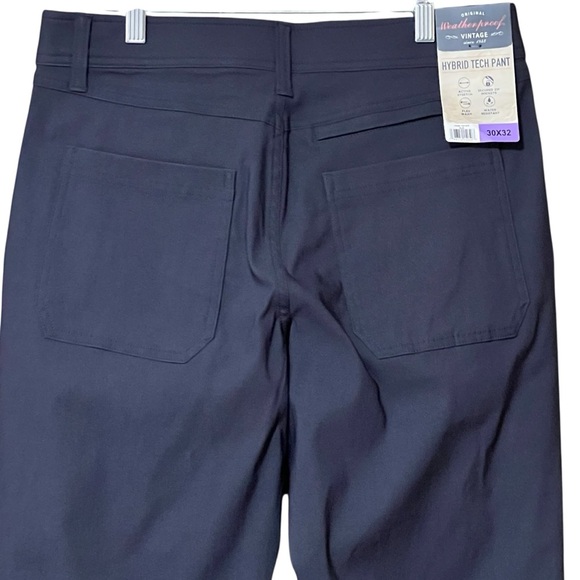 Weatherproof Hybrid Tech Pants 30x32 Blue Water Resistant Pockets Stretch NWT - Picture 7 of 11